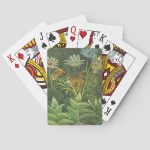 Jeu De Cartes Henri Rousseau Jungle Tropical Lion Impression Vin