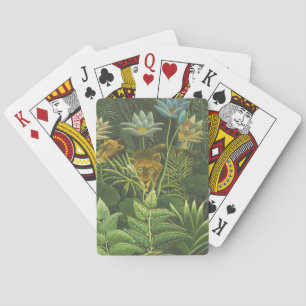 Jeu De Cartes Henri Rousseau Jungle Tropical Lion Impression Vin