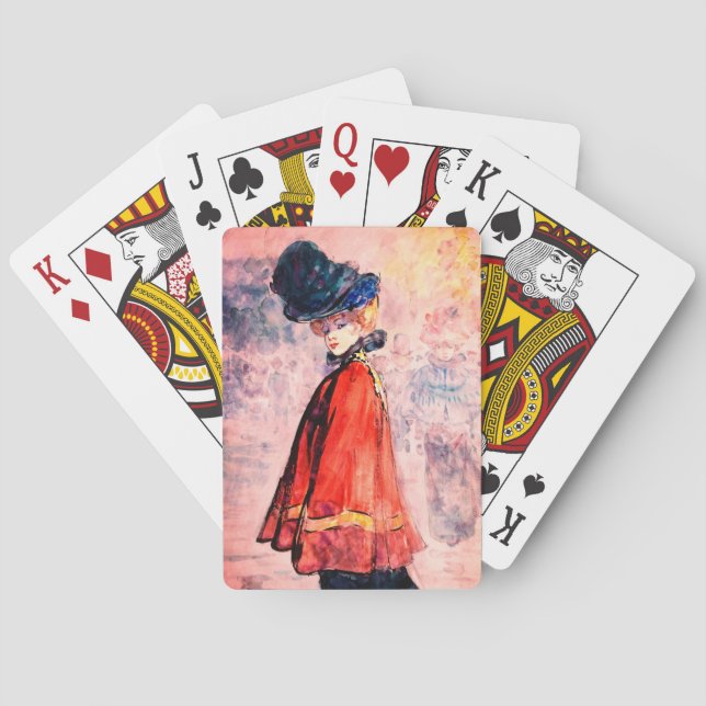 Jeu De Cartes Henry Somm - Élégant À Red Cape (dos)