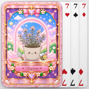 Jeu De Cartes Herbe de thym, Art Kawaii