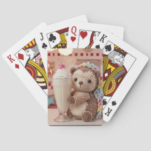 Jeu De Cartes Hérisson au crochet et milkshake au diner rétro