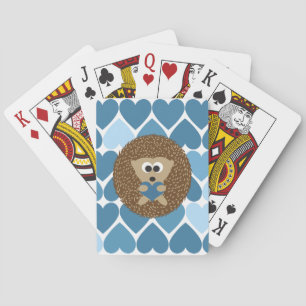 Jeu De Cartes Hérisson et Coeurs Bleus