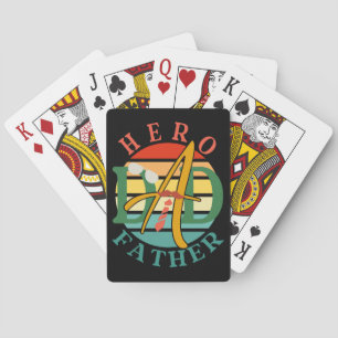 Jeu De Cartes Hero Papa Fath Sunset Cravate, Moustache & Lunette