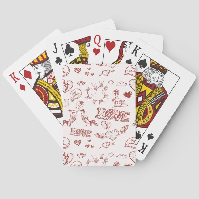 Jeu De Cartes Heureuse Sainte-Valentin (dos)