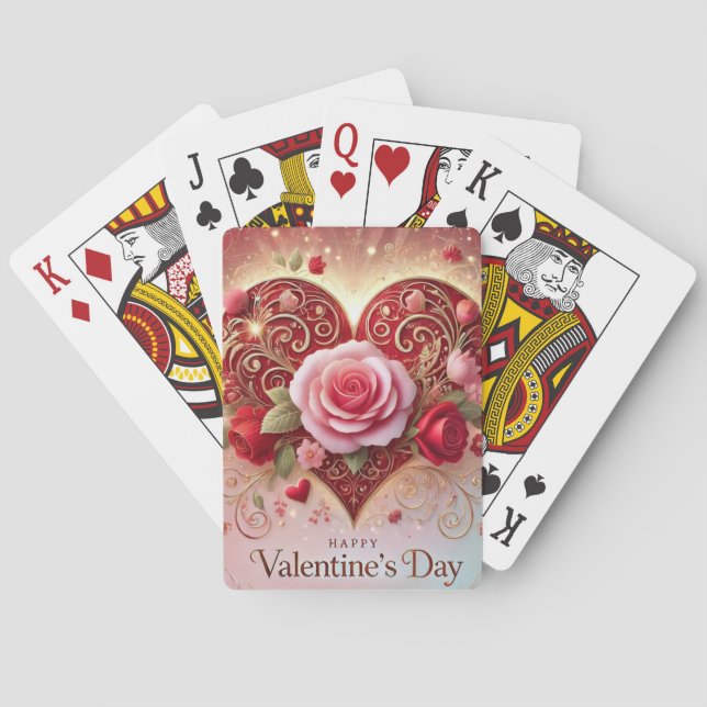 Jeu De Cartes Heureuse Sainte-Valentin (dos)