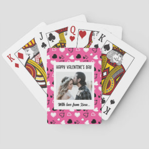 Jeu De Cartes Heureuse Sainte-Valentin avec carte d'amour