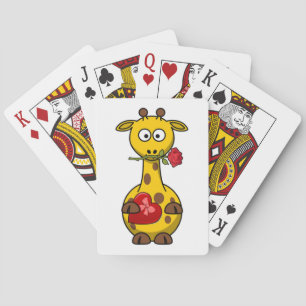 JEU DE CARTES "HEUREUSE SAINTE-VALENTIN" GIRAFFE