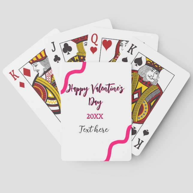 Jeu De Cartes Heureuse Sainte-Valentin rose noir spirale audacie (dos)