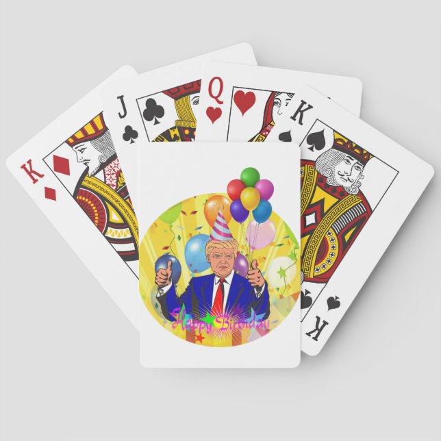 Jeu De Cartes heureux anniversaire trump (dos)