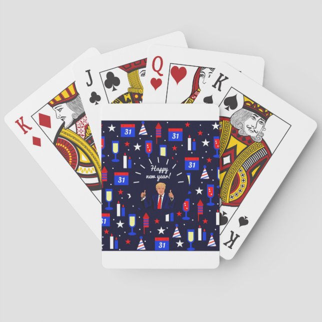 Jeu De Cartes heureux nouvel an donald trump (dos)