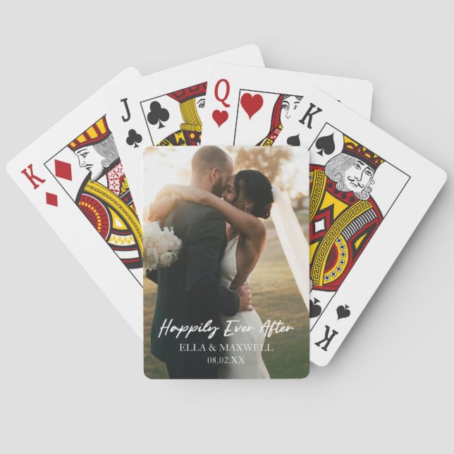 Jeu De Cartes Heureux toujours après le Mariage photo personnali (dos)