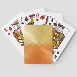 Jeu De Cartes Hexagonal jaune et orange sans Motif