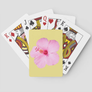 Jeu De Cartes Hibiscus rose Fleur tropicale