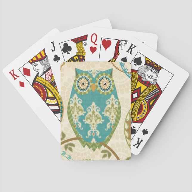Jeu De Cartes Hibou avec motifs circulaires (dos)