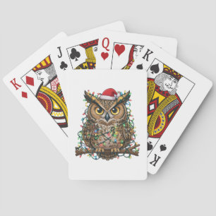 Jeu De Cartes Hibou festif de Noël 2026 Oiseau de fête
