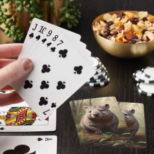 Jeu De Cartes "Hidden in the Bush : An Aussie Wombat in the Wild