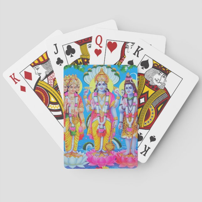 Jeu De Cartes Hindu Trinity Brahma Vishnu Shiva (dos)