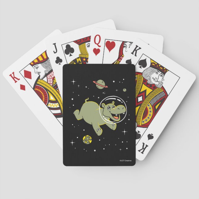 Jeu De Cartes Hippo Animaux Dans L'Espace (dos)