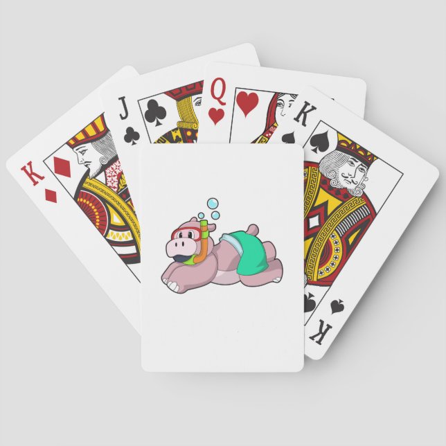 Jeu De Cartes Hippo at Diving with Snorkel (dos)