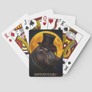 Jeu De Cartes Hippopotame Haut-de-forme Gothique Surréaliste