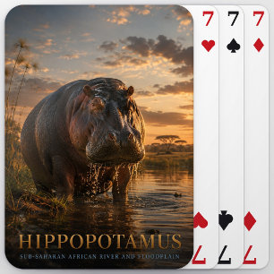 Jeu De Cartes Hippopotame Rivière Africaine ANIMALS Poker