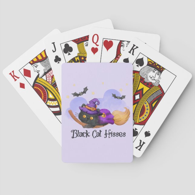 Jeu De Cartes Hisses de chats noirs (dos)
