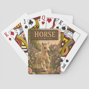 Jeu De Cartes Histoire de Bébé Cheval Mignon Livre de Nursery An