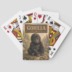Jeu De Cartes Histoire de bébé gorille mignon livre de nursery a