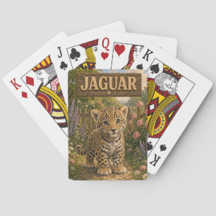 Jeu De Cartes Histoire de bébé jaguar mignon Livre de nursery An