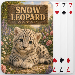 Jeu De Cartes Histoire de bébé léopard des neiges mignon livre d