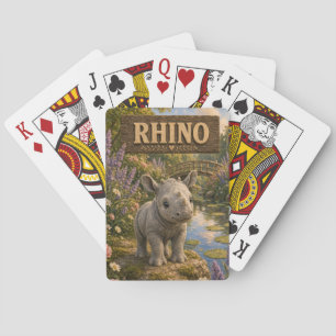 Jeu De Cartes Histoire de bébé rhinocéros mignon livre de nurser