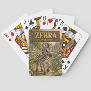 Jeu De Cartes Histoire de bébé zèbre mignon livre de nursery ani