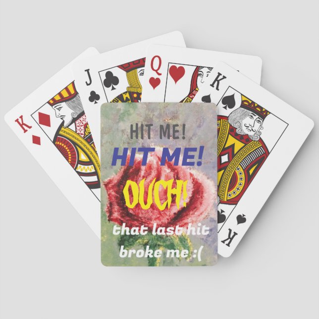 Jeu De Cartes "HIT ME" Black Jack Playing Card (dos)
