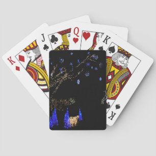 Jeu De Cartes Hiver Wonderland Lumières Bleu et blanc Vacances