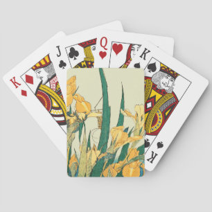 Jeu De Cartes Hokusai Sauterelle Iris Impression Vintage : Japon