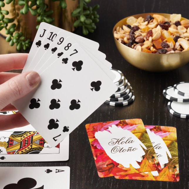 Jeu De Cartes Hola Otoño Autumn Leaves Fall Seasonal Trendy Chic (In Situ)