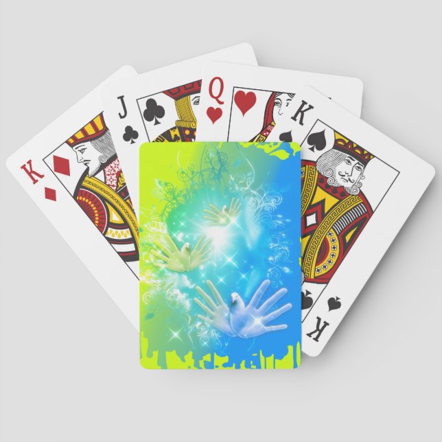 Jeu De Cartes holiES - Flying Hands Pigeons ART (dos)