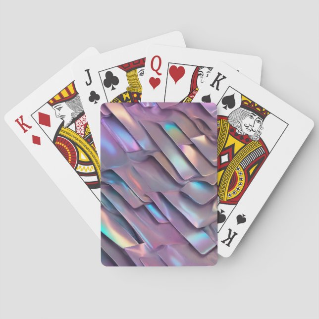 Jeu De Cartes Holographie abstraite/iridescente futuriste (dos)