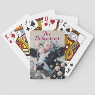 Jeu De Cartes Holstein Cow oeillets ferme personnalisée