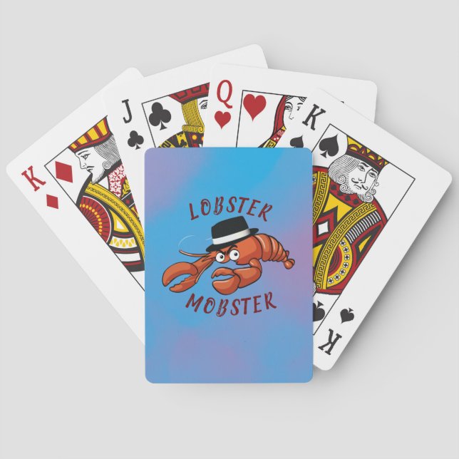 Jeu De Cartes Homard Homard 🦞 Drôle Cartoon Gangster (dos)