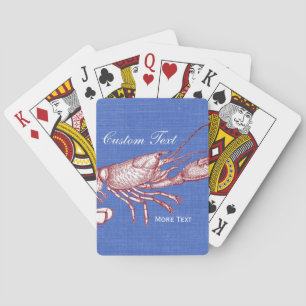 Jeu De Cartes Homard rouge marine vintage Maison de plage person