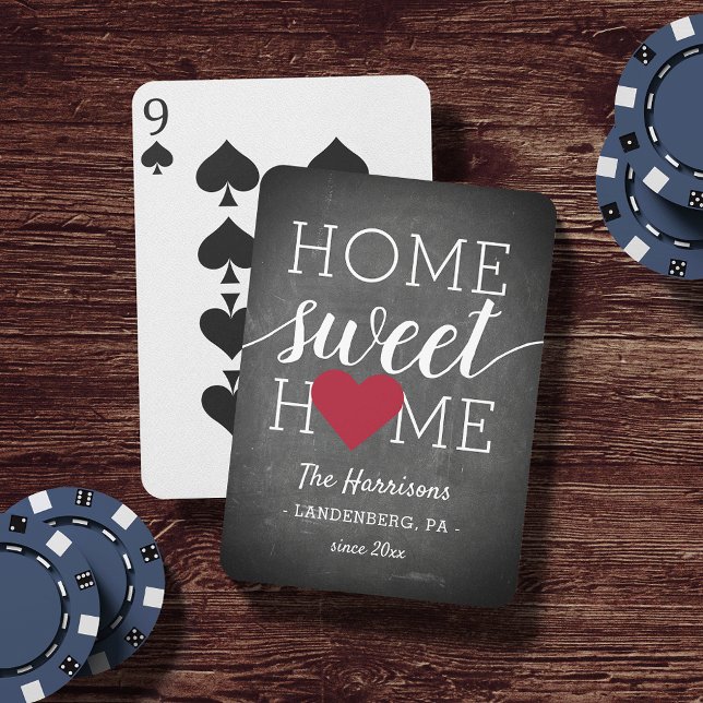 Jeu De Cartes Home Sweet Home | Nom de famille et ville natale (Créateur téléchargé)