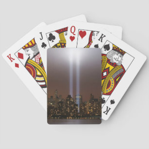 Jeu De Cartes Hommage de World Trade Center dans la lumière à