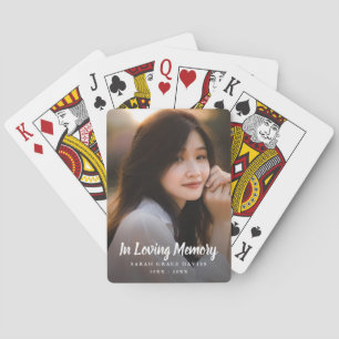 Jeu De Cartes Hommage mémorial personnalisé de photo personnalis
