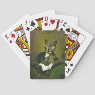 Jeu De Cartes Homme de chat Jouer des cartes