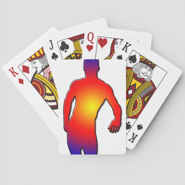 Jeu De Cartes Homme en train de poser (dos)