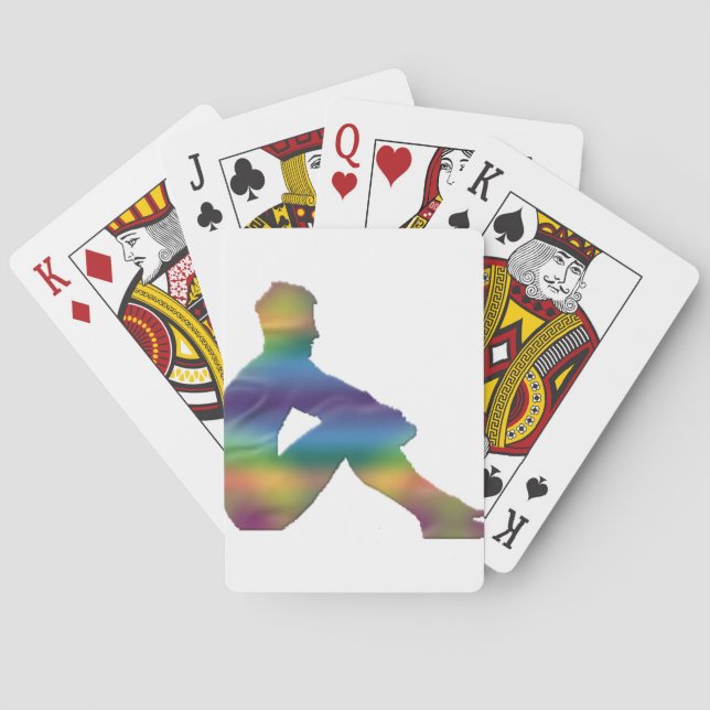 Jeu De Cartes Homme en train de poser (dos)