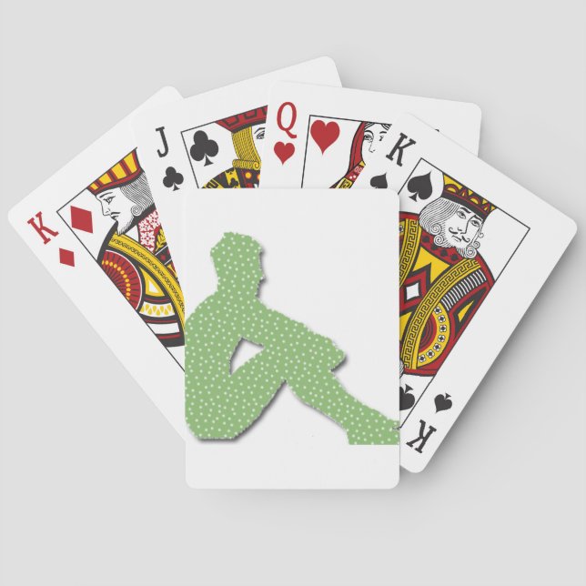 Jeu De Cartes Homme en train de poser (dos)
