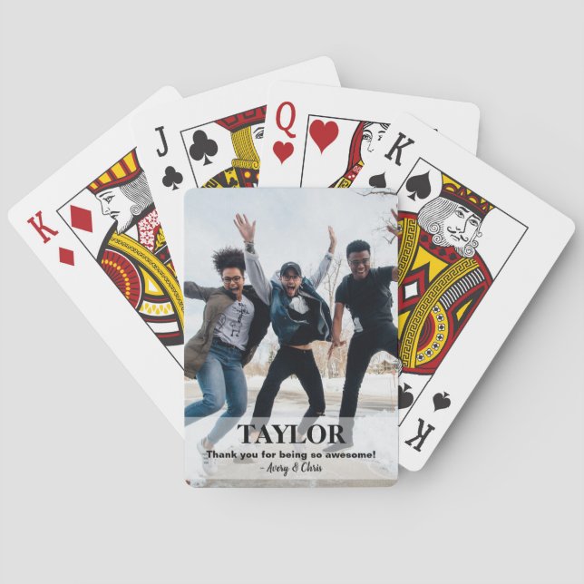 Jeu De Cartes Homme Guy Friend Cadeau photo personnalisé (dos)