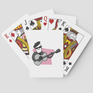 Jeu De Cartes Homme portant un béret jouant de la guitare acoust
